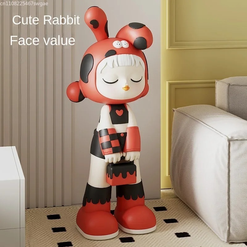 Art Craft Decoration - Art Cartoon Girl Statue Indoor Fashion