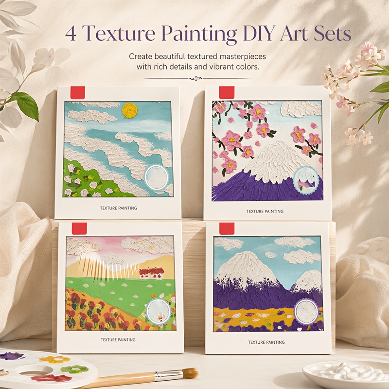 Painting Knife Palette - 4 Style Scenery Texture Painting Kit.Comes