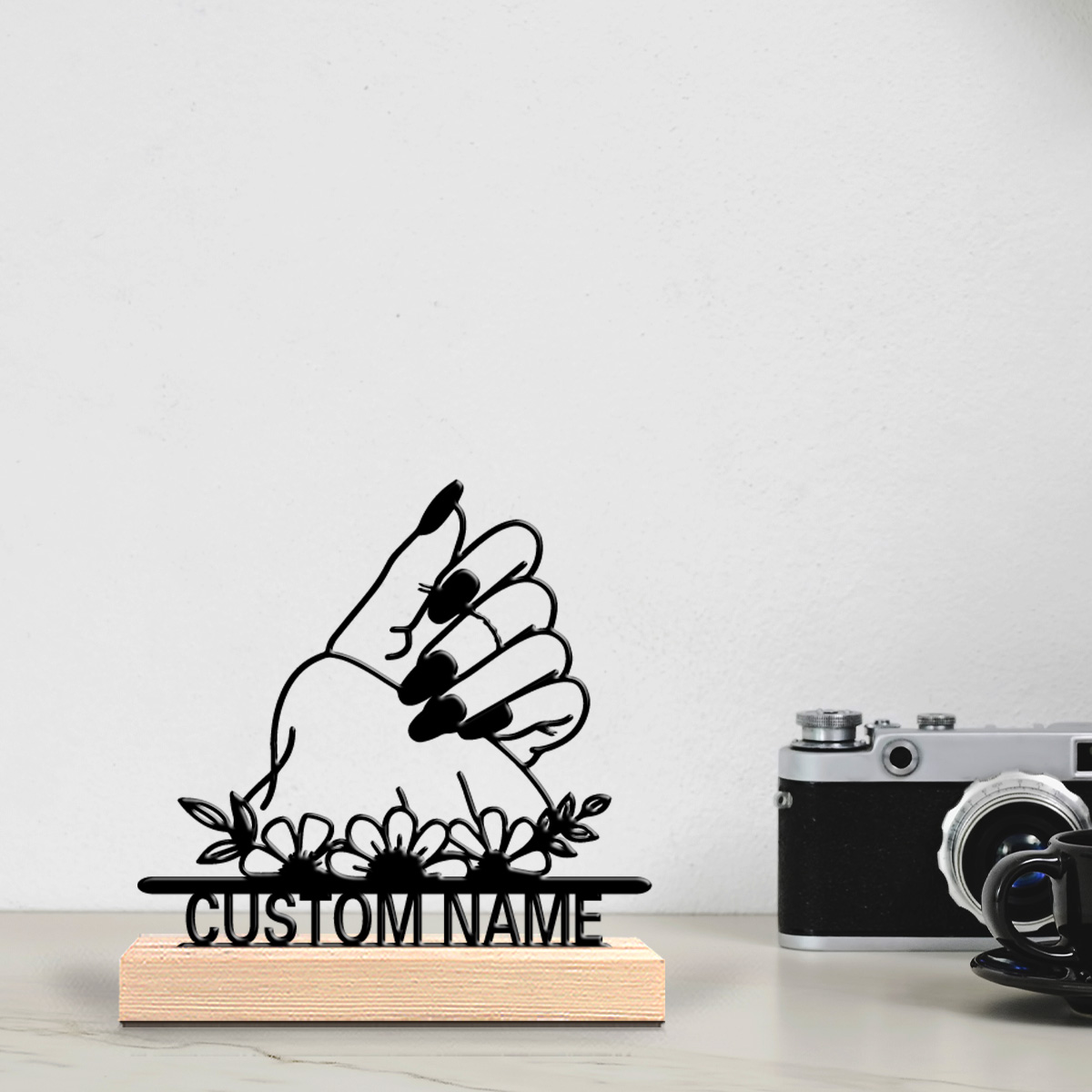 Art Craft Decoration - 1pc salon nail Customized Letter Metal