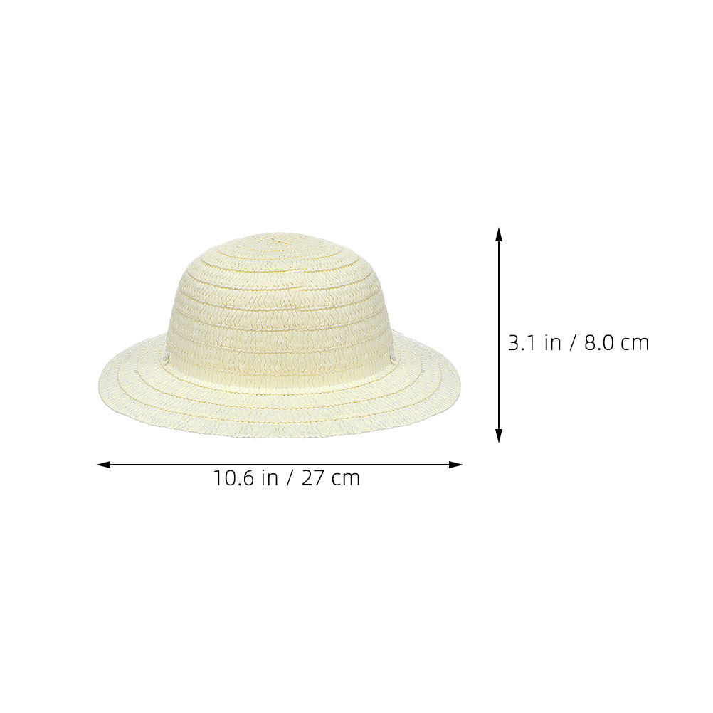 8Pcs White DIY Kids Straw Hats - Art Craft Decoration review and price