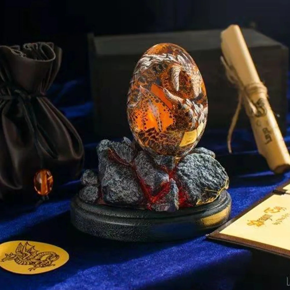 Lava Dragon Egg Statue With St - Dinosaur And Craft review and price