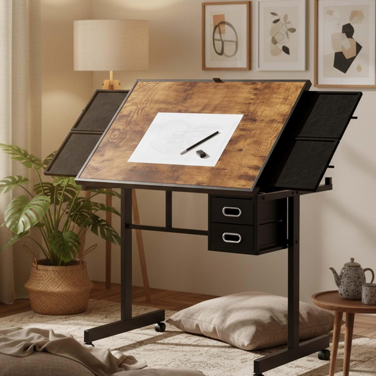 Adjustable Drafting Table with - Art And Craft Studio review and price