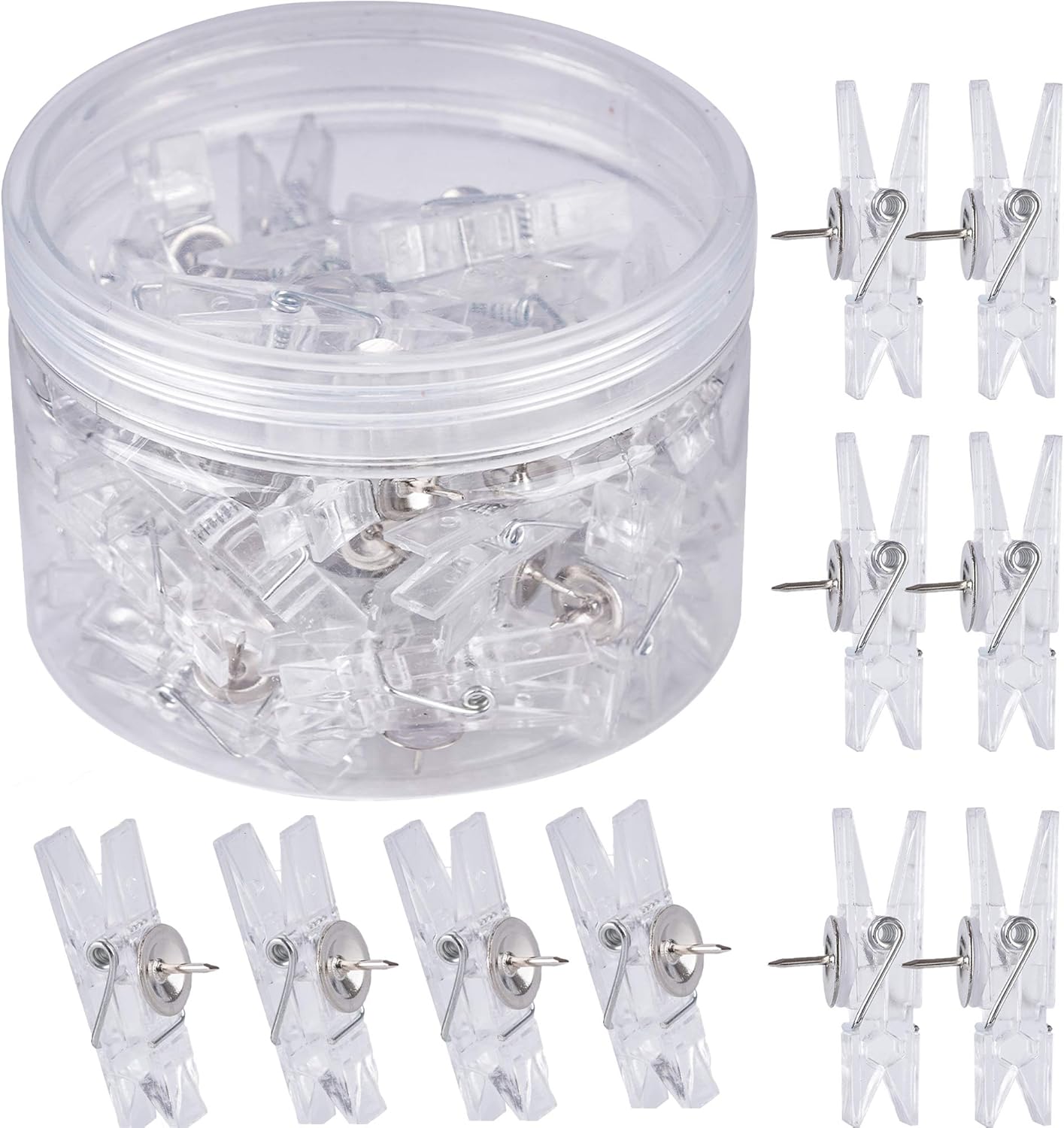 60Pcs Clear Decorative Push Pi - Art Craft Board review and price