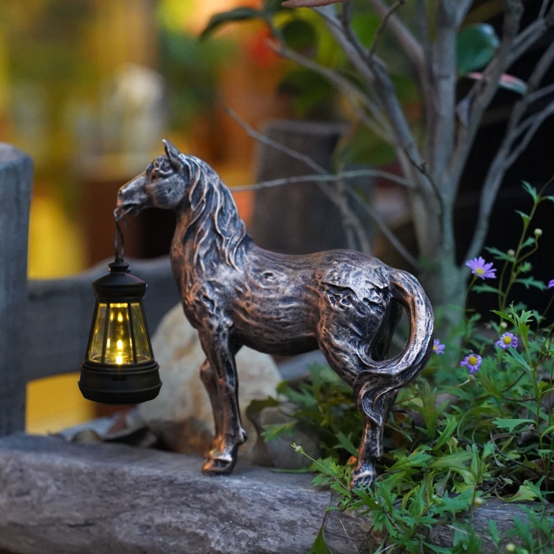 Resin Statue Solar Light Horse - Art Craft Horse review and price
