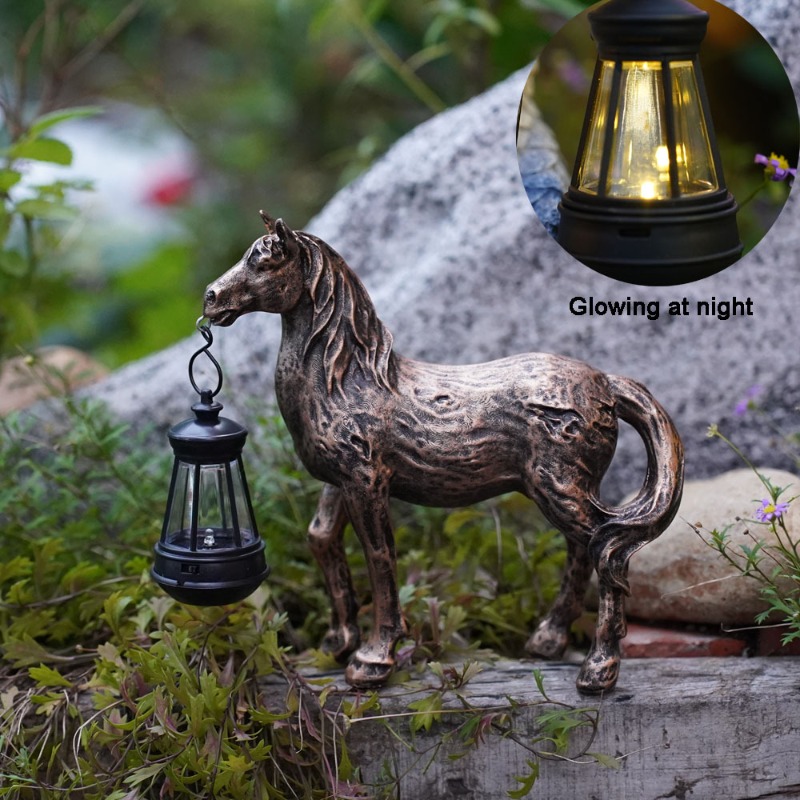 Resin Statue Solar Light Horse - Art Craft Horse review and price