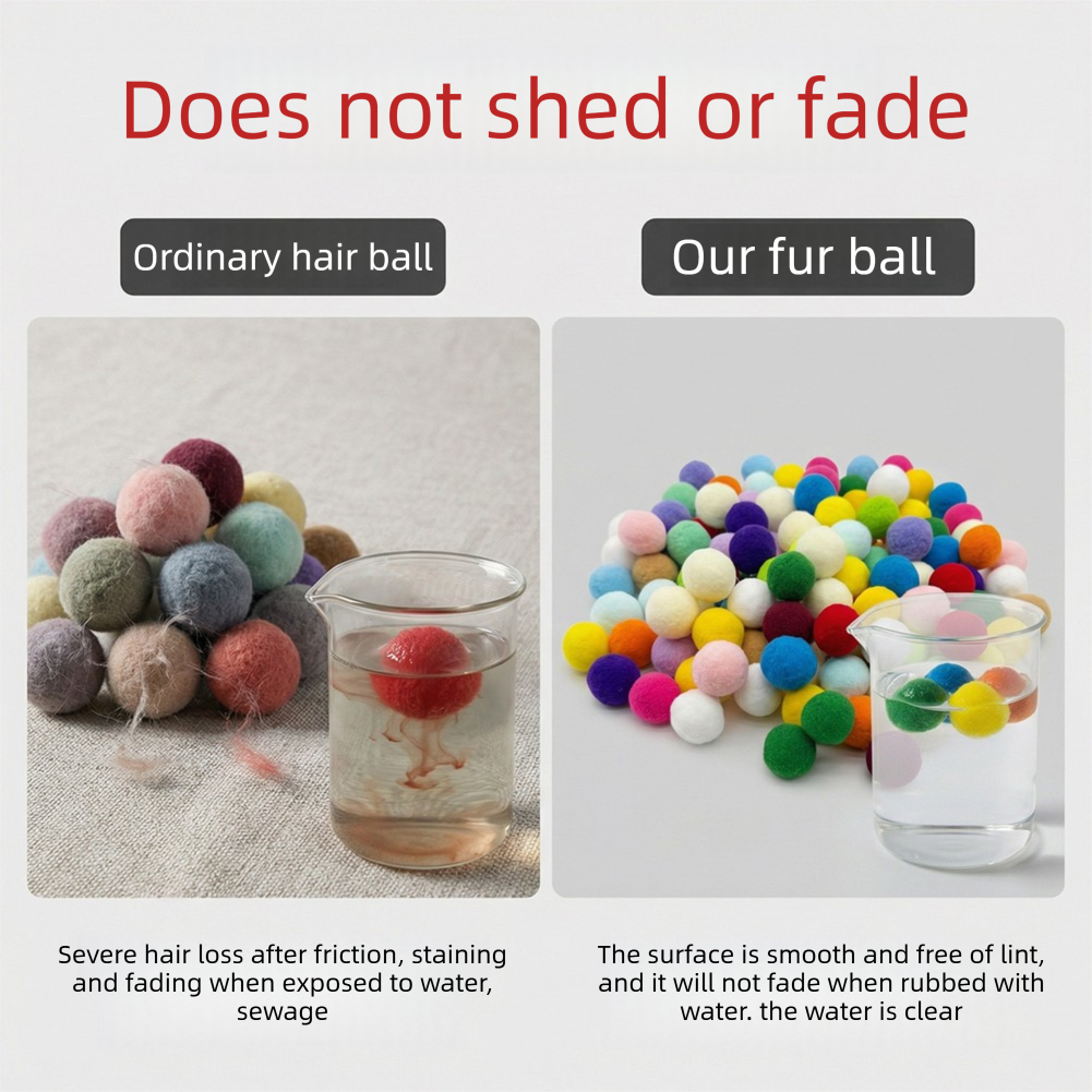 Multicolor Craft Pompom Balls  - Art Craft Cat review and price