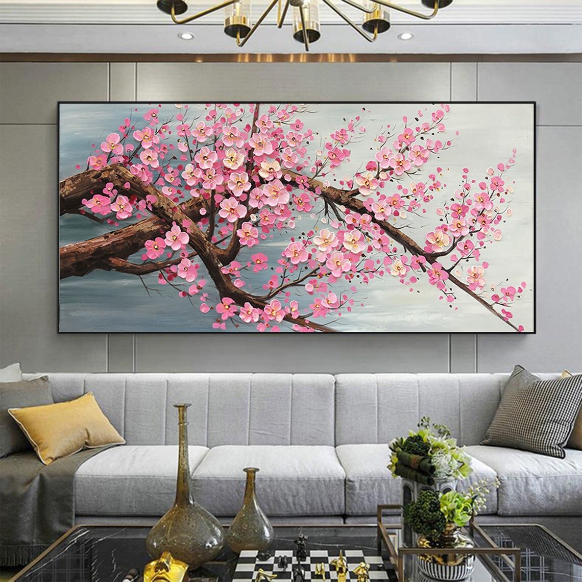Modern Cherry Blossom Canvas A - Painting Knife Palette review and price