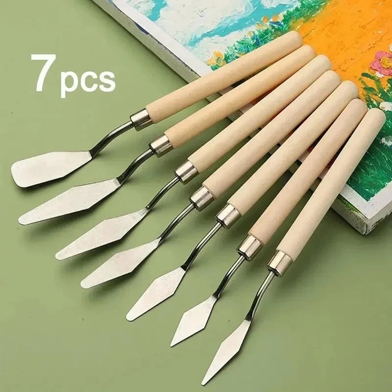 1/2set Stainless Steel Oil Pai - Painting Knife Palette review and price