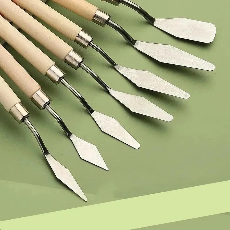 1/2set Stainless Steel Oil Pai - Painting Knife Palette review and price