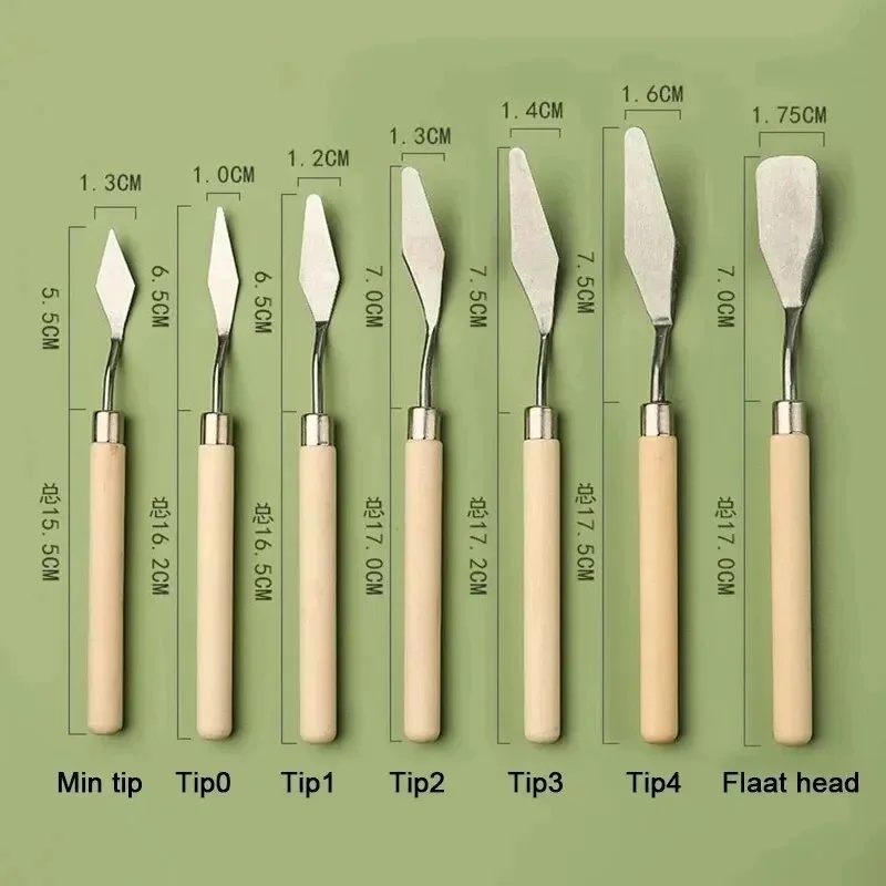 1/2set Stainless Steel Oil Pai - Painting Knife Palette review and price