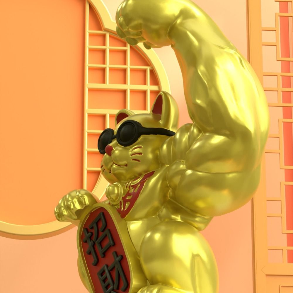 Home Powered Muscle Arm Lucky  - Art Craft Cat review and price