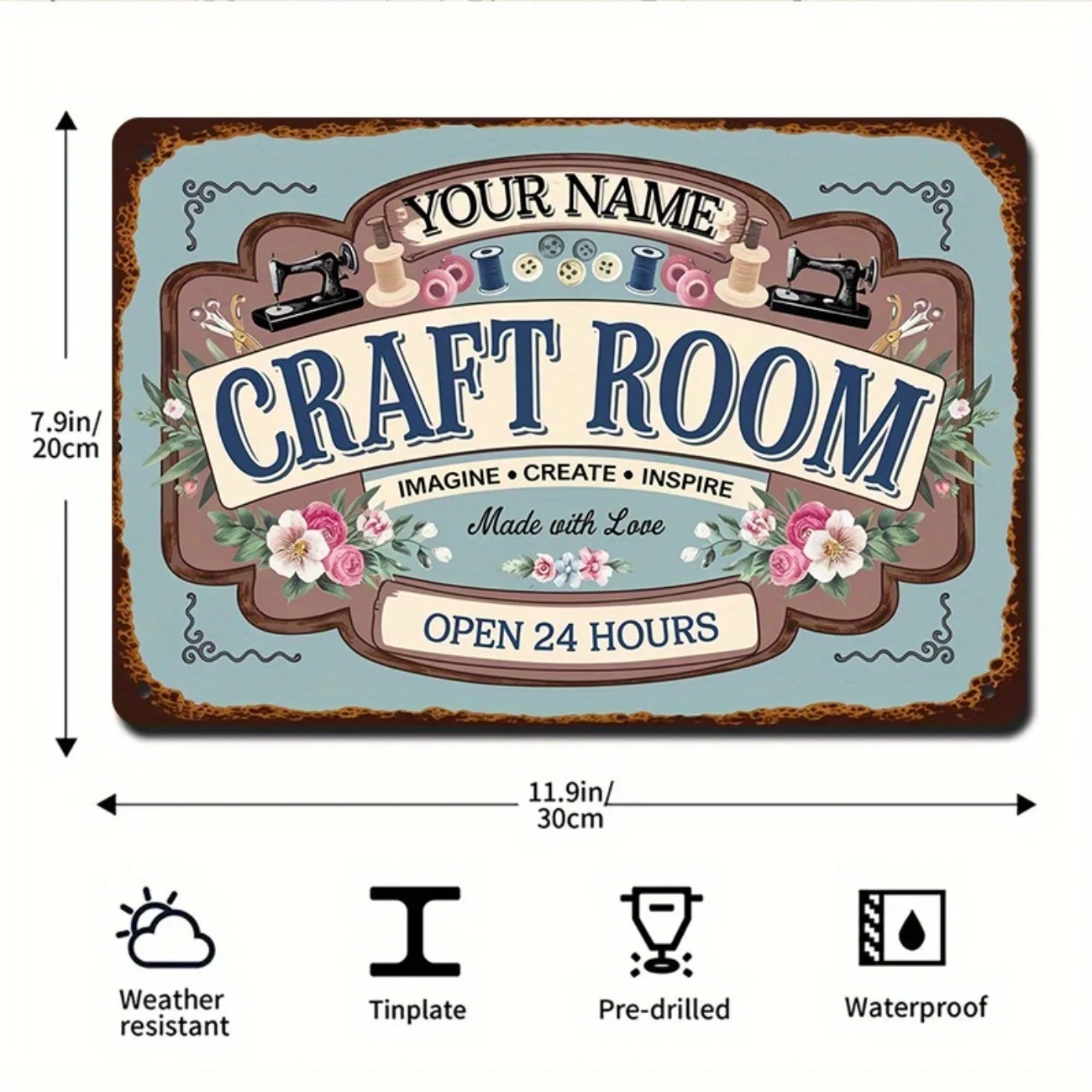 Custom Name Metal Craft Room S - Art And Craft Studio review and price