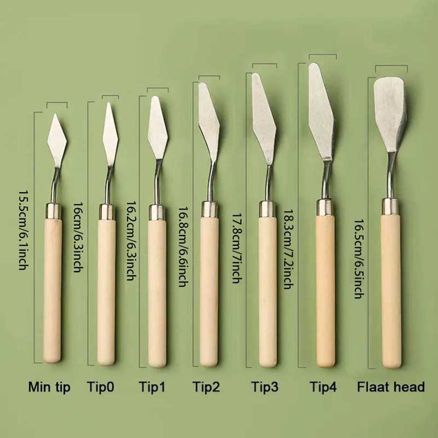 7/14Pcs Stainless Steel Oil Pa - Painting Knife Palette review and price