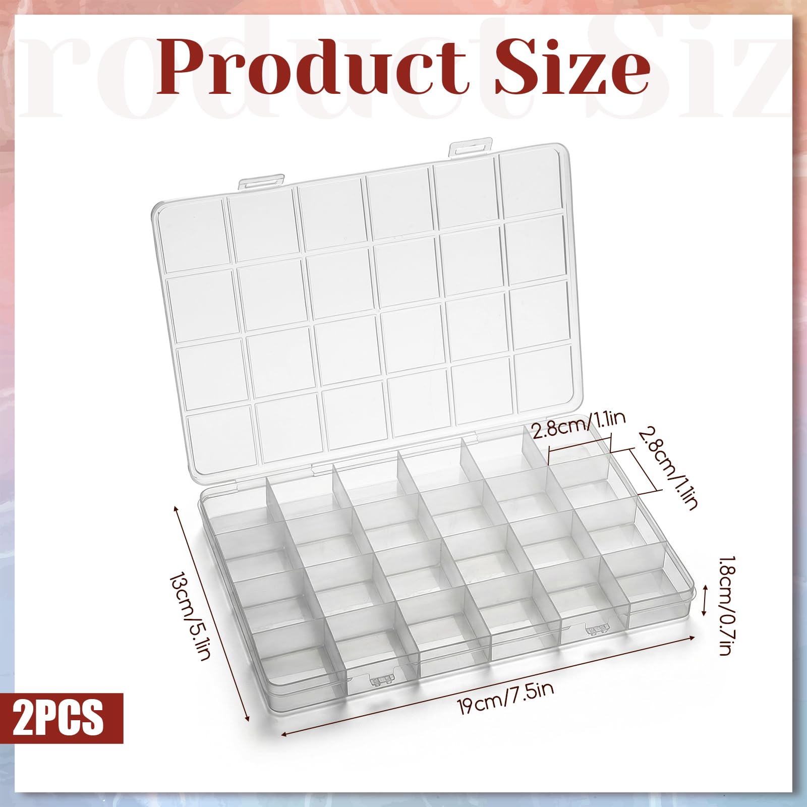 24-Grid Plastic Organizer Box  - Art Craft Organizer review and price