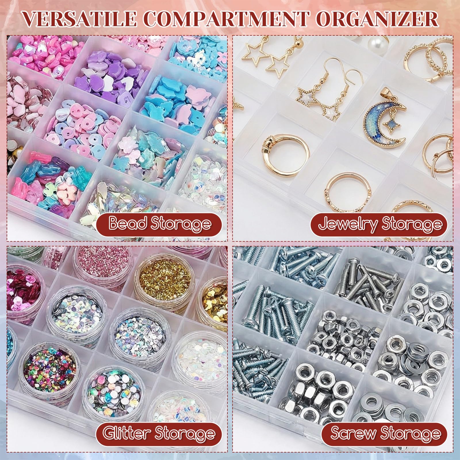 24-Grid Plastic Organizer Box  - Art Craft Organizer review and price