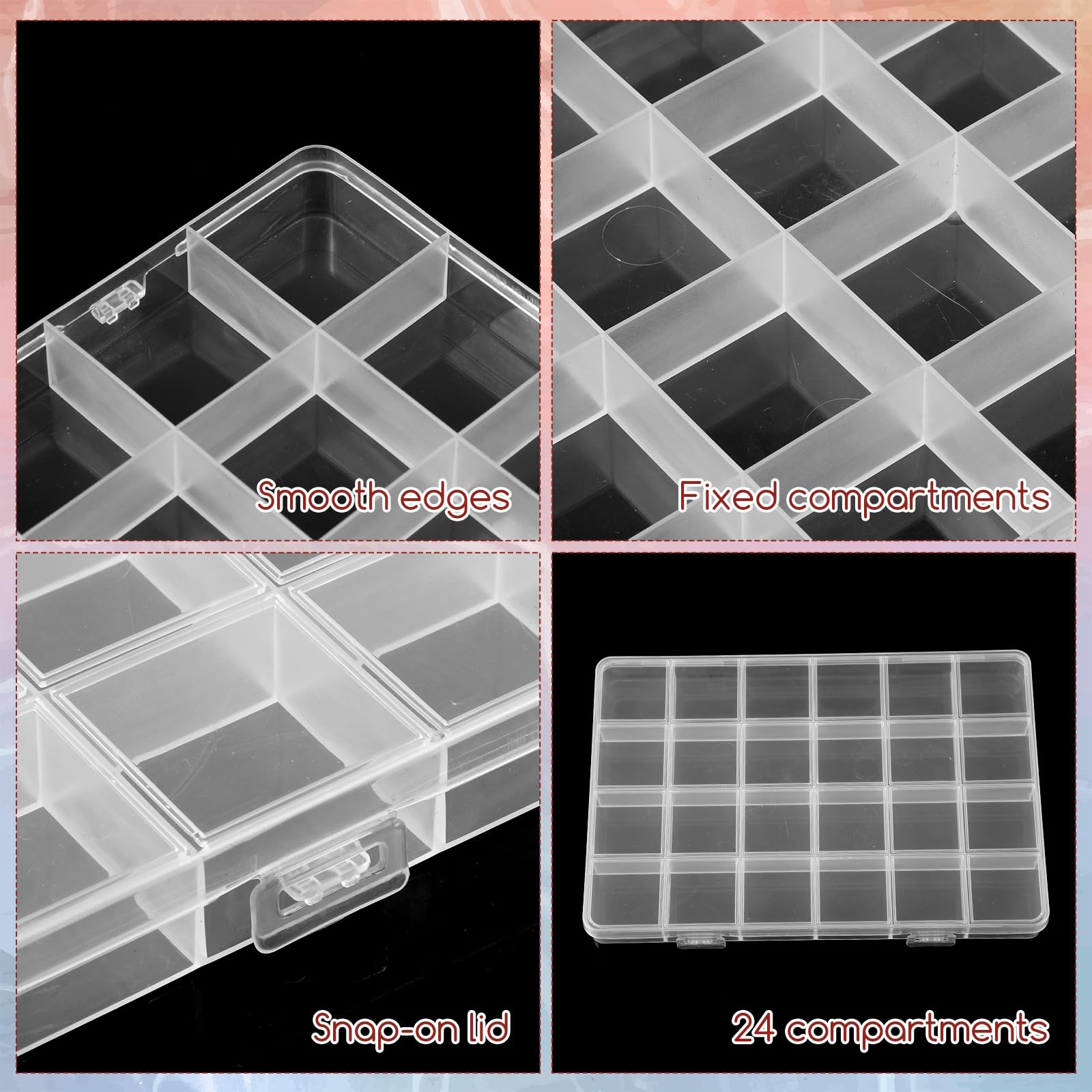 24-Grid Plastic Organizer Box  - Art Craft Organizer review and price