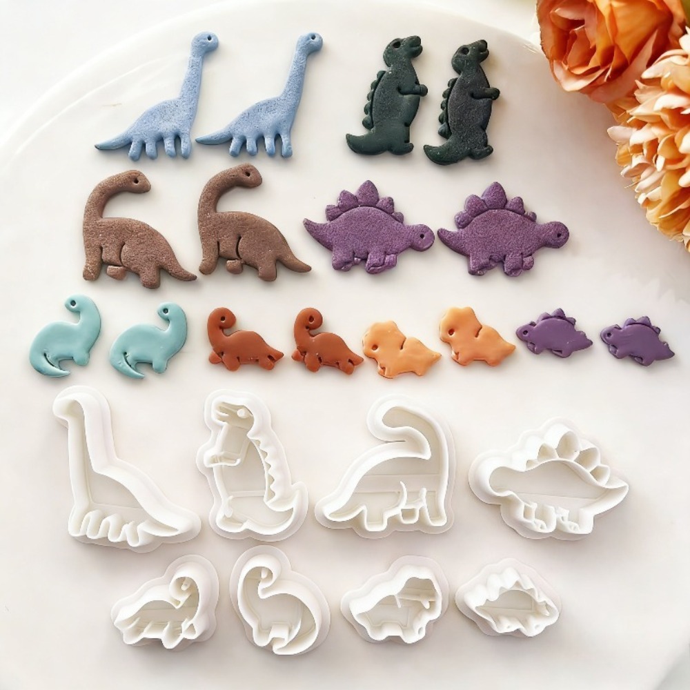 8pcs Cute Dinosaur Clay Cutter - Dinosaur And Craft review and price