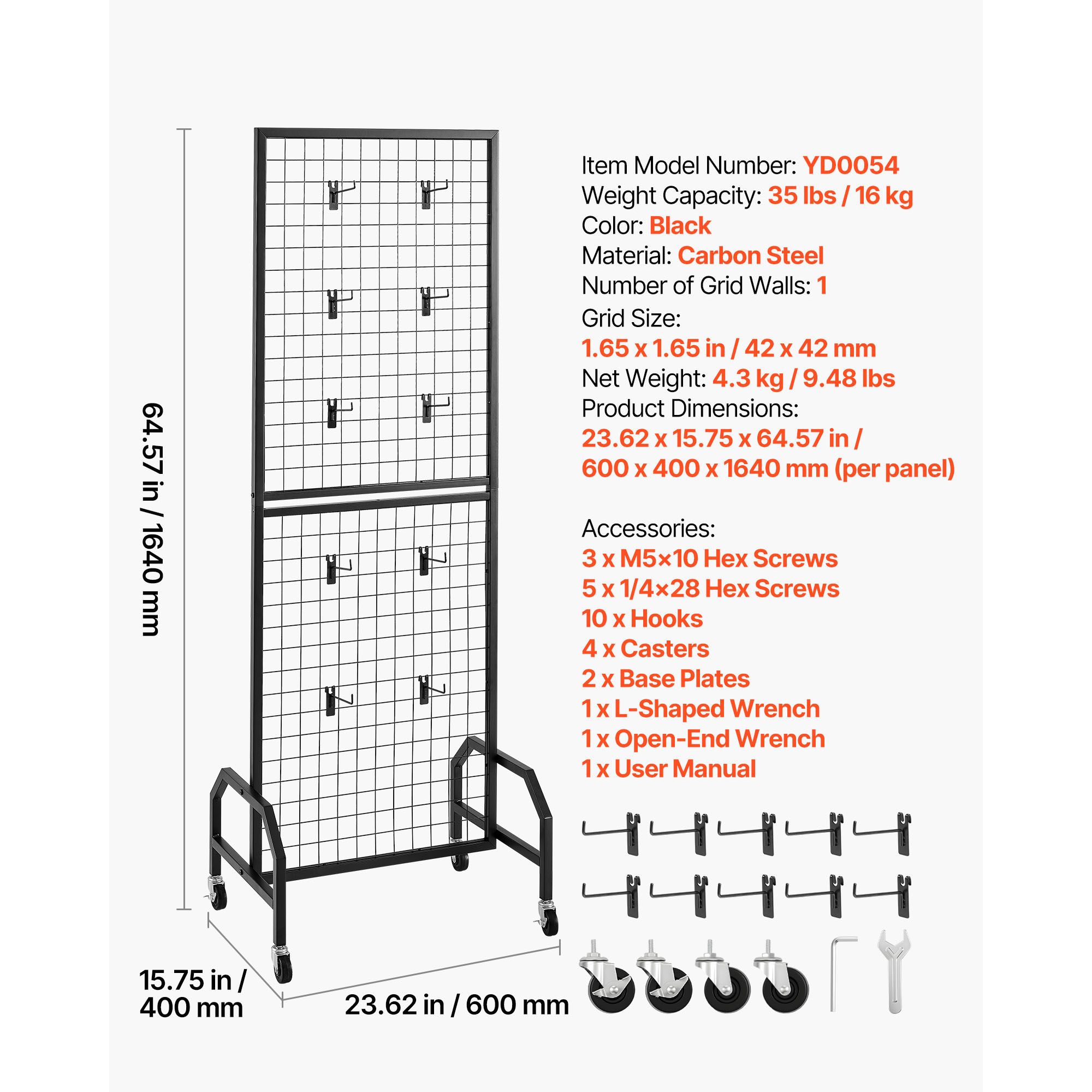 Grid Wall Panel, 1.9 x 5.4 ft  - Art Craft Board review and price