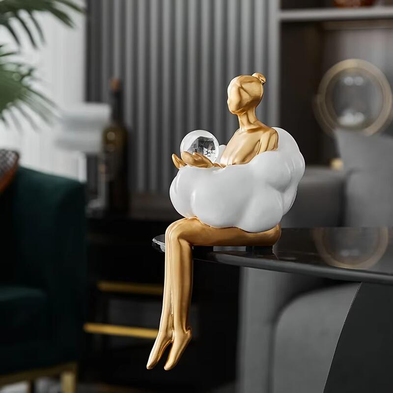Nordic Cloud Dress Girl Statue - Art And Craft Studio review and price