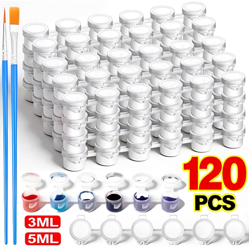 3/5ml Empty Paint Pots with Li - Art Craft Organizer review and price