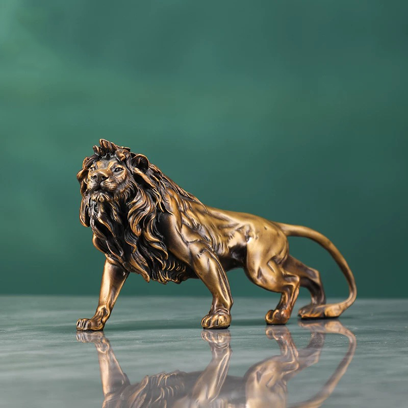 Copper Lion Sculpture Ornament - Art Craft Lion review and price