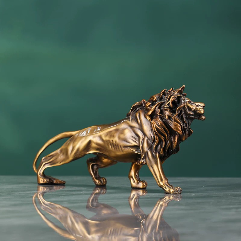 Copper Lion Sculpture Ornament - Art Craft Lion review and price