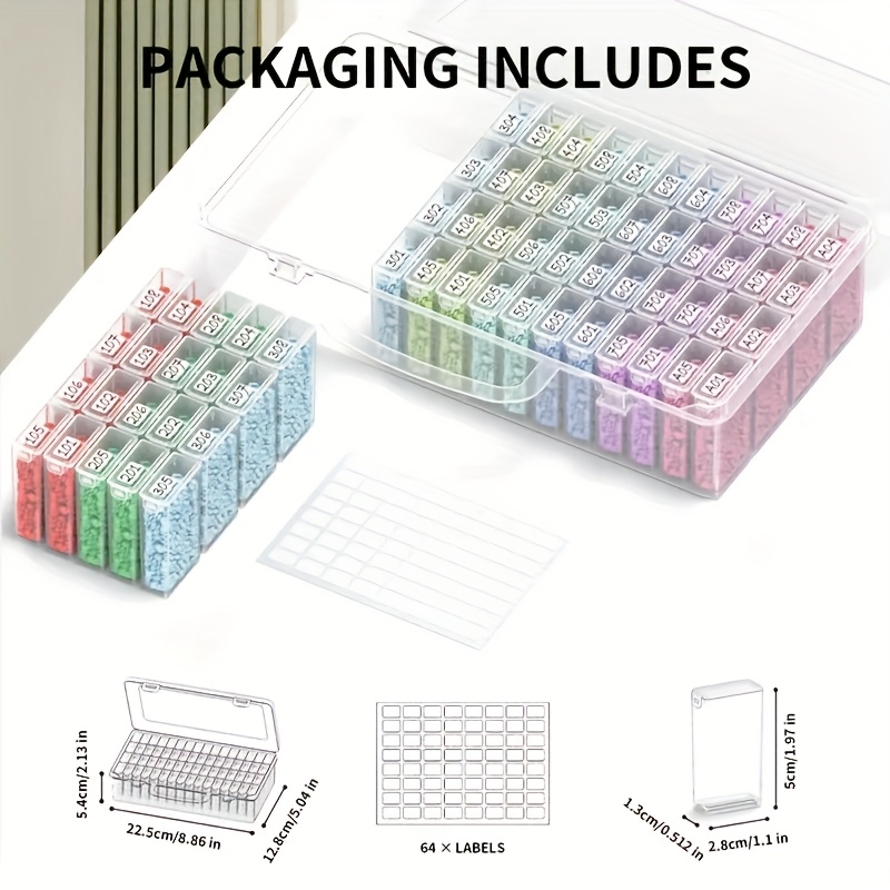 64 Grids Clear Plastic Storage - Art Craft Organizer review and price