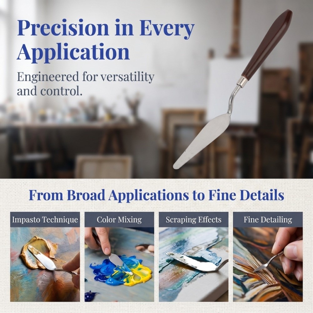 18PCS solid stainless steel St - Painting Knife Palette review and price