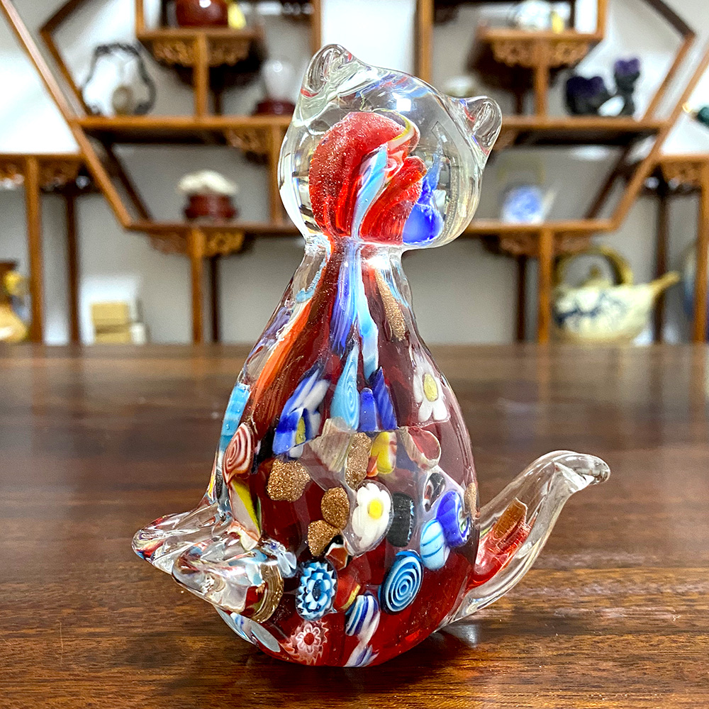 Modern Art Hand Blown Glass Ca - Art Craft Cat review and price