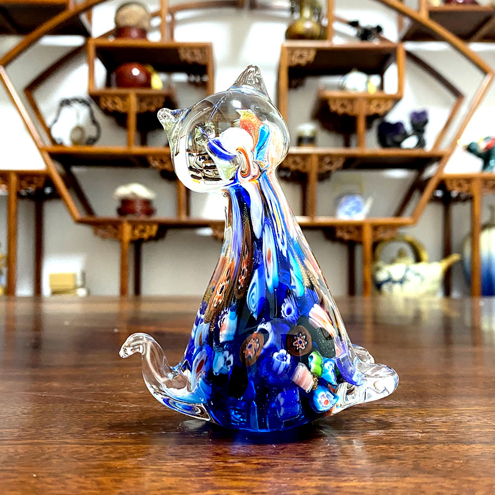 Modern Art Hand Blown Glass Ca - Art Craft Cat review and price