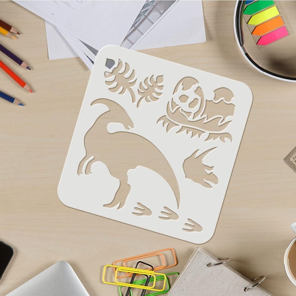 12 Pcs Dinosaur Stencils 7.9x7 - Dinosaur And Craft review and price